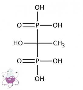 ساختار مولکولی هیدروکسی اتیل دی فسفونیک اسید